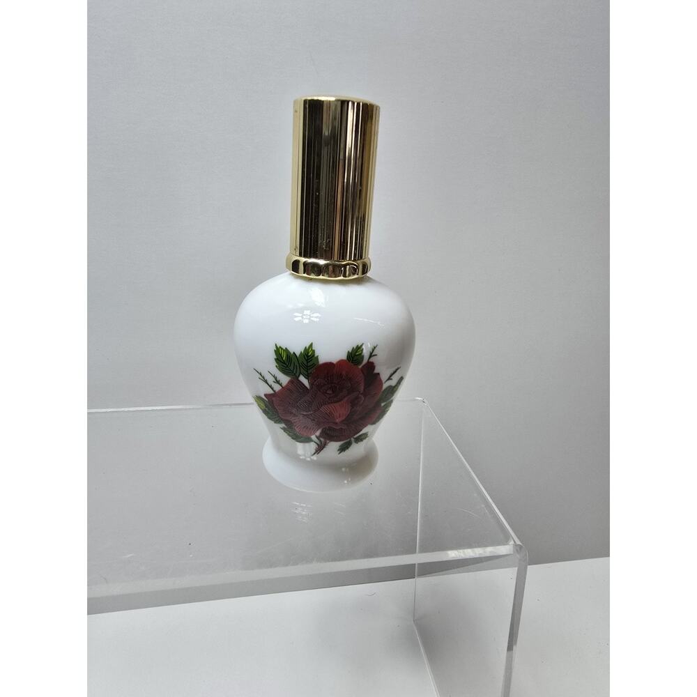 Vintage Floral Porcelain Perfume Bottle by Willitts Exclusive Imports rose Empty